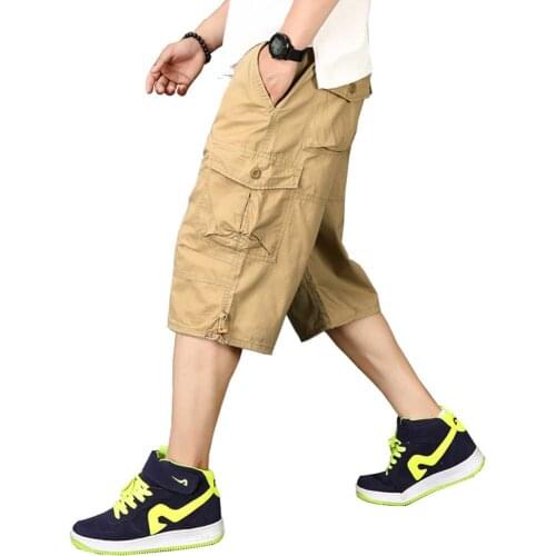 Trend Plus Size Cargo Shorts Men Casual Loose Fitting Baggy Beachshorts Hiphop Harem Streetwear Camo Short Pants Male Clothing
