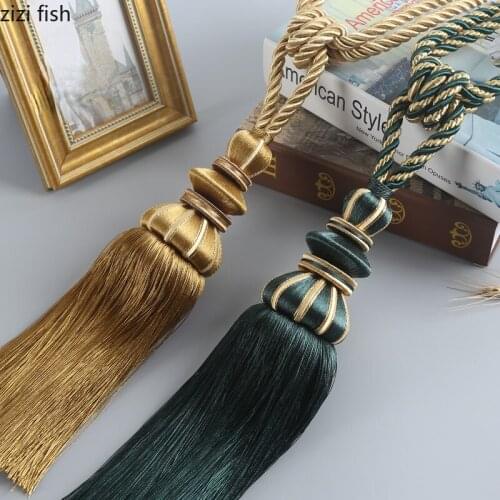 Curtain Decoration Tie Buckle Tassel Hanging Ball Hand-woven Lanyard Curtain Tieback Home Room Accessories Curtains Rod Tieback