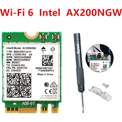 Wireless Dual Band 2400Mbps WiFi 6 For Intel AX200 NGFF M.2 Bluetooth 5.0 Wifi Network Card AX200NGW 2.4G/5G 802.11ac/ax