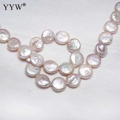 YYW High Quality Cultured Baroque Freshwater Pearl Beads Nuggets natural pink 11-12mm Sold Per Approx 14.5 Inch Strand