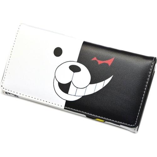 Danganronpa Dangan Ronpa Cosplay Monokuma Wallet PU Leather Purse Clutch Money Long Wallet Coin Purse