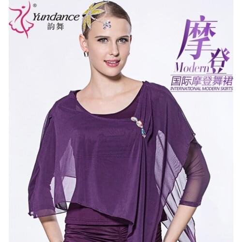 Customized Lady Latin Dancing Shirt Modern Dance Costume Waltz Valse Tango Galop Fox Trot Social Dance Suit B-2716
