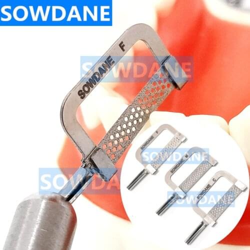 Dental Enamel Grinding Reduction Automatic StripsTeeth Polish Handle Use Double Sides Strip Diamond sanding Surface with hole