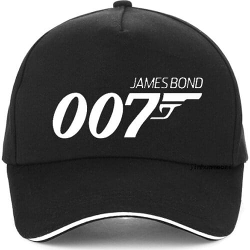 007 James Bond cool baseball cap high quality 100% cotton summer sun caps Unisex adjustable snapback hat bone
