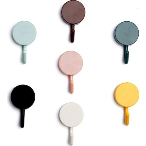 10pcs Solid Color Free Punching Door Without Trace Nail Small Bathroom Hook Clothes Hook Mounted Wall Hook Wall Hooks Decorative