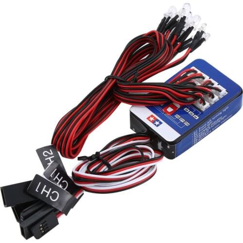 12 LED Lighting Kit Steering Brake Simulation Flash Light for 1/10 RC Car For Yokomo For Tamiya Exquisitely Designed