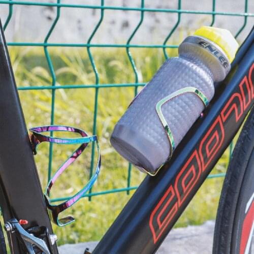 2021 Colorful Bike Water Bottle Holder Outdoor Sport Squeeze MTB Road Bike Rainbow Drink Water Bottle Mount Cage