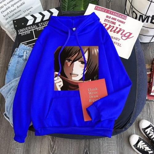 2021 Anime Attack On Titan Mikasa Ackerman Print Hoodies Sweatshirt Men Women Pullovers Unisex Tracksuits Fashion Clothing 300
