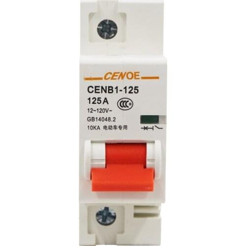 CE certified electrocar 1P DC circuit breaker 63A 80A 100A 125A mcb mini circuit breaker with best limit current performance