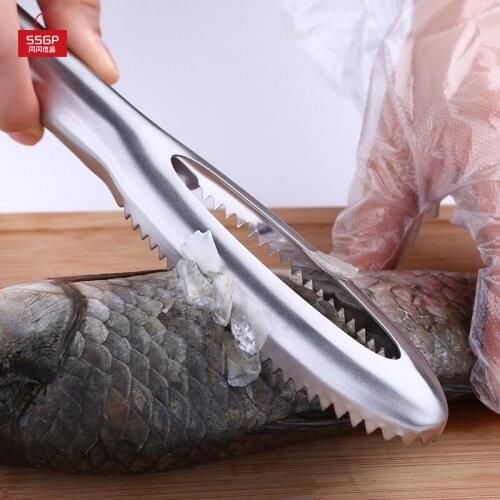 Household stainless steel scaler thickened fish scaler brush scalpel kitchen seafood knife tool