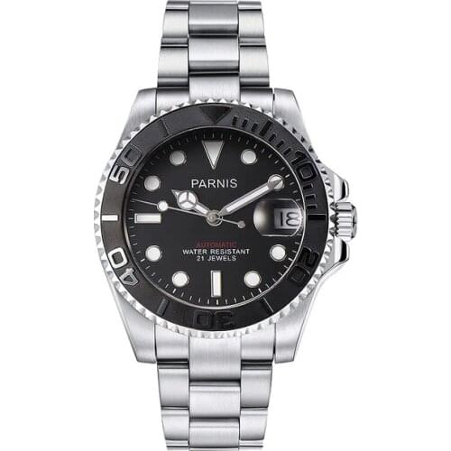 Men luxury wrist watch,mens automatic mechanical watches PARNIS man sport wristwatch waterproof clock sapphire relogio luminous