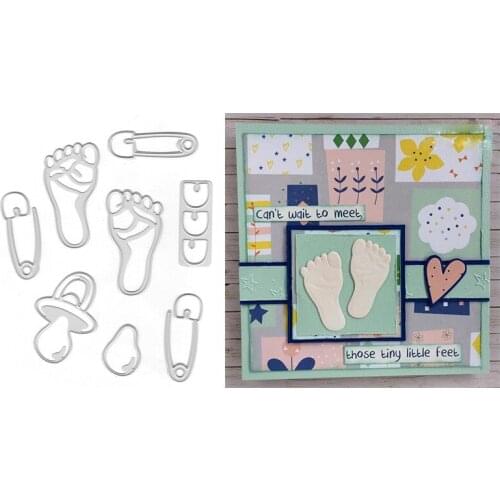 Baby Feet Nipple Metal Cutting Dies Stencils for DIY Scrapbooking Photo Album Decorative Embossing Paper Cards Crafts Template