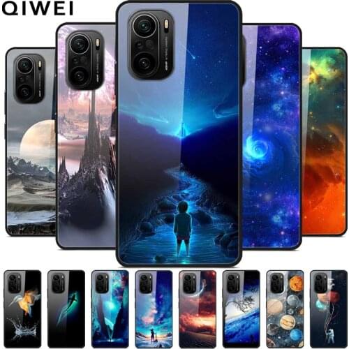 For Xiaomi Poco F3 Case Tempered Glass Hard PC Phone Back Cover For Xiaomi POCO F3 5G Cases Shells PocoF3 F 3 2021 6.67'' Coque