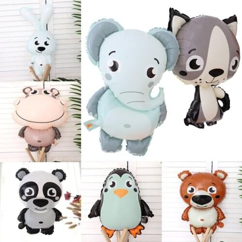 Zoo Photo Props Foil Cartoon Animal Shape Balloon Wedding Birthday ChildrenS Day Toy Forest Party Decorations Helium Balloons