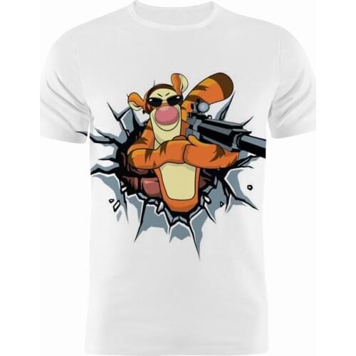 The Tigger Movie Mens Short Sleeve T-shirt Summer Fashion Disney 3D Print Women T Shirts Cartoon Anime Boy Girl Kids Clothes