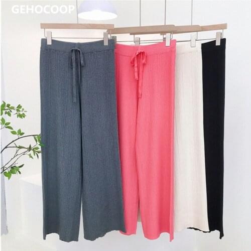 GEHOCOOP Women's Straight Trousers