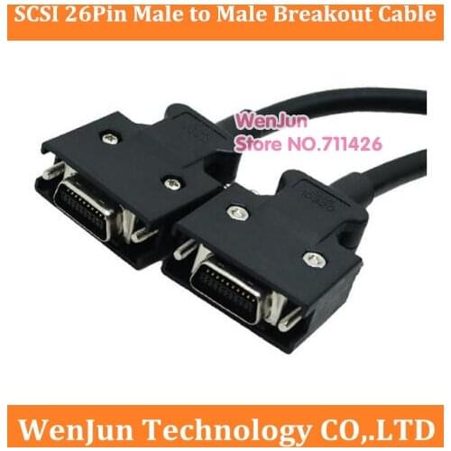 SCSI CN26 26 pins Male to male Signal Terminal Breakout Connector Cable SCSI 26pin M/M adapter0.5M/1M/1.5M/2M/3M/5M