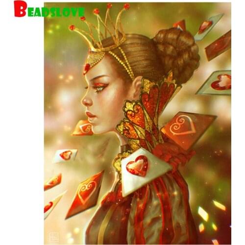 Crown woman 5D DIY Diamond Embroidery Full Display Cross Stitch Diamond Painting Rhinestone Art Halloween Home Decor Gift