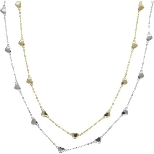 Minimalist statement necklace with Mini Love Heart Pendant Necklace Real 100% 925 Sterling Silver for Women Party Jewelry Gift