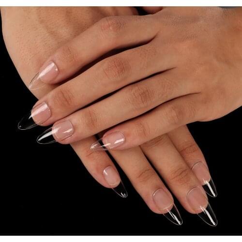 500pcs Fake nail Tips Design Artificial False Nails Transparent Stiletto Full Cover Acrylic UV Gel Nail Polish Manicure Tools