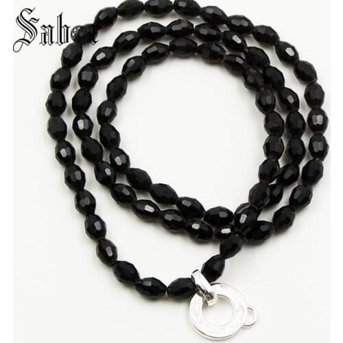 Natural Stone Oval Beads silver color Carrier Necklaces Fit Charms Pendants Fashion Jewelry Choker Necklace for Men Women thomas