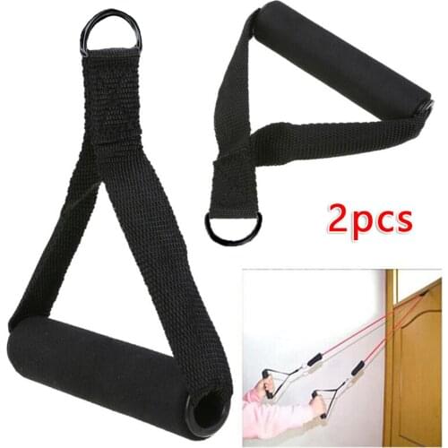 Tricep Rope Cable Handle Bar Gym Exercise Training Band Triceps Arm Strength Extensions Fitness Home Workout Equipment