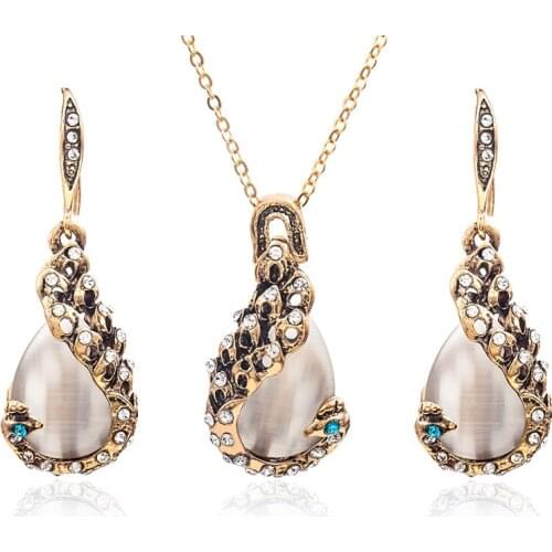 RONGQING 12Set/lot Teardrop Crystal Bridal Necklace Sets 2018 Wedding Jewelry for Women Party Jewelry