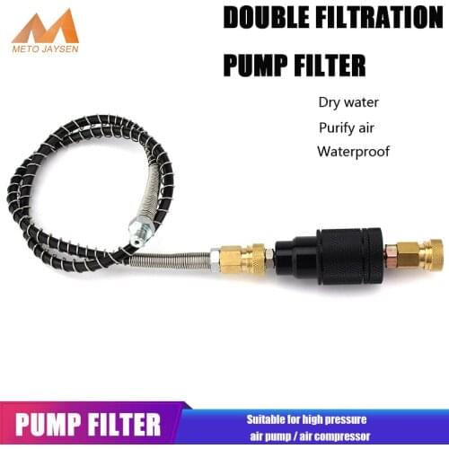Paintball PCP Hand Pump Air Filter Water-Oil Separator Filtering with Quick Connector M10x1 Thread 50cm High Pressure Hose