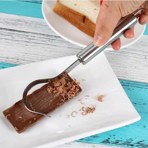 Stainless Steel Chocolate Scraper Cheese Grater Butter Blade Knife Cutter Cake Decorating Tools Gadget