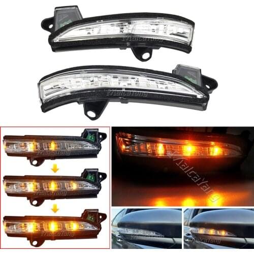 LED Dynamic Turn Signal Rearview Mirror Sequential Lamp Blinker Indicator For Ford Mondeo Fusion 2013-2020 USA Version