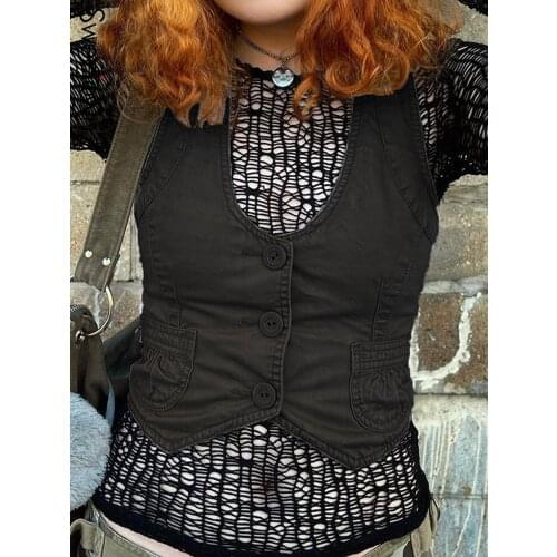 Женские жилеты-кардиганы Sweetown China At AliExpress