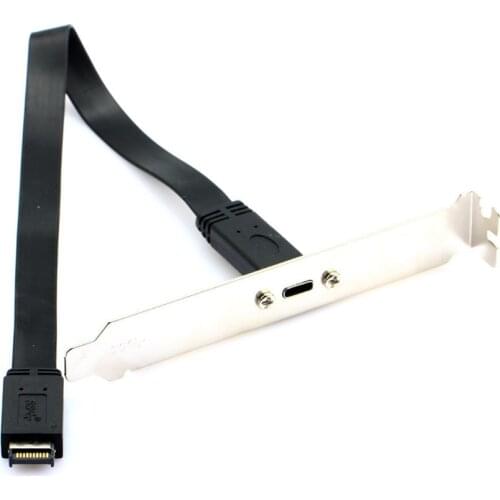 USB 3.1 Front Panel Header Type E Male To USB-C Type C Female Expansion Cable 30cm Computer Motherboard Connector Wire Cord Line