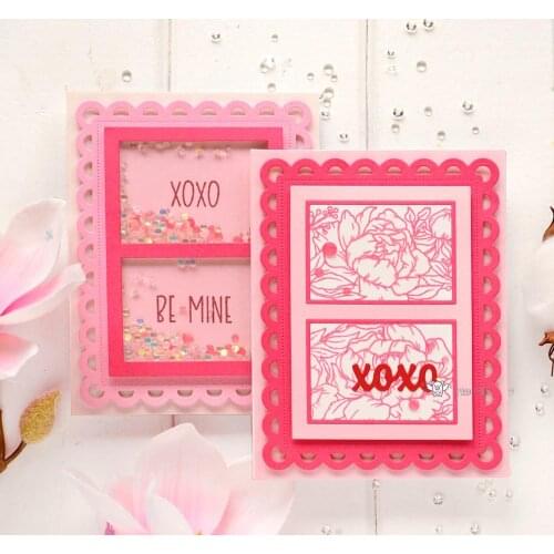 Wavy rectangular frame Metal Cutting Dies Stencils DIY Scrapbooking Paper/photo Cards Embossing Dies