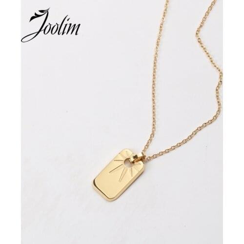 Joolim Jewelry PVD Gold Finish Fashionable Hexagram Star Pendant Necklace Stylish Stainless Steel Necklace