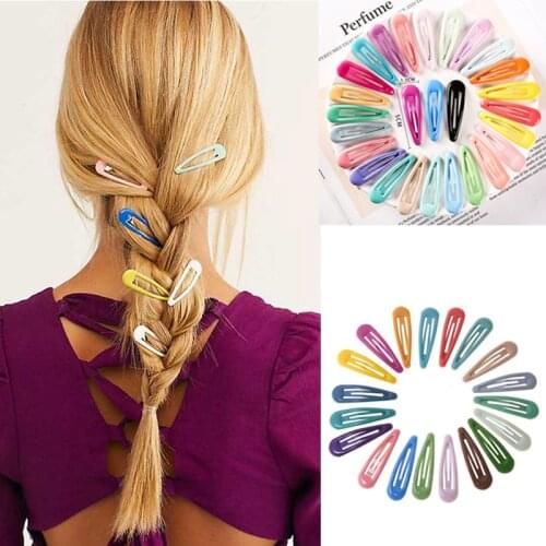 5 pcs/set Candy Color Korean Style Women Girls BB Hair Clips Hair Accessories Children Woman Waterdrop Hairpins Sweet Headwear