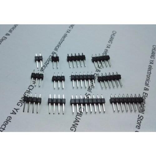 2.54mm 1X1P 1*2P 1x3P 1*4P 1*5P 1*6P 1x8pin Single row pin header copper needle