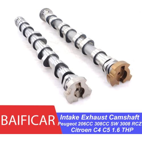 Baificar Brand New Engine Intake Exhaust Camshaft 0801EL 0801EG For Peugeot 206CC 308CC SW 3008 RCZ 408 Citroen C4 C5 1.6 THP