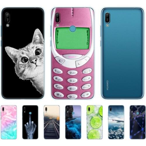 Huawei y6 2019 Case Huawei Y6 2019 Silicone TPU Cover Soft Phone case For Huawei Y6 2019 MRD-LX1 MRD-LX1F Y 6 pro Y6 Prime Cases