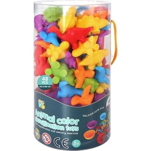 Kid Rainbow Matching Game Animal Cognition Rainbow Color Sort Fine Motor Training Montessori Sensory Education Puzzle Toy Gift