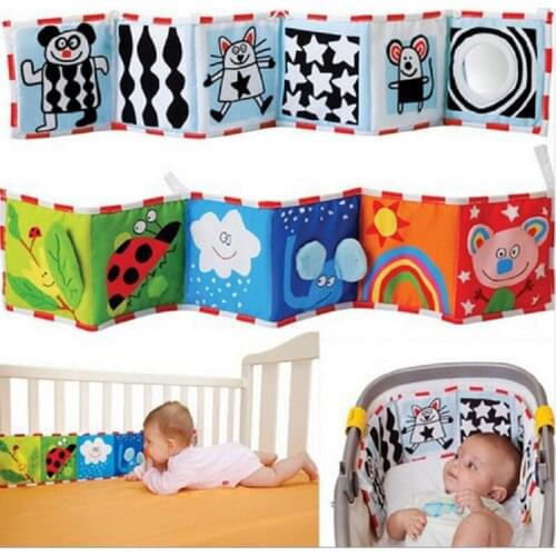New Baby Toys Crib Bumper Newbron Cloth Book Infant Rattles Knowledge Around Multi-Touch Colorful Bed Bumper Baby Toys
