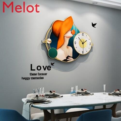 Home Living Room Decor Sofa Background Wall Clock Home Decorative Painting Nordic Luxury Dining Room Bedroom Generous Creative