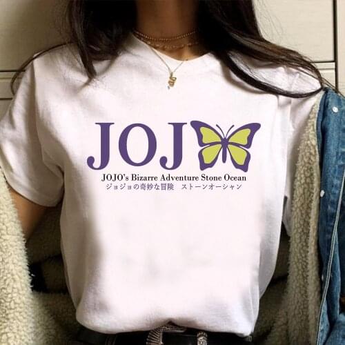 Japanese Anime Jojo Bizarre Adventure T Shirt Cartoon Print Summer Top Causal O-neck Short Sleeve Vintage Chic Clothes Unisex