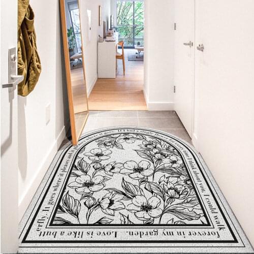 Nordic Geometric Bathroom Rug Square Arch Semicircle Bath Mat Kitchen Home Doorway Floor Mat Room Decoration Aesthetics