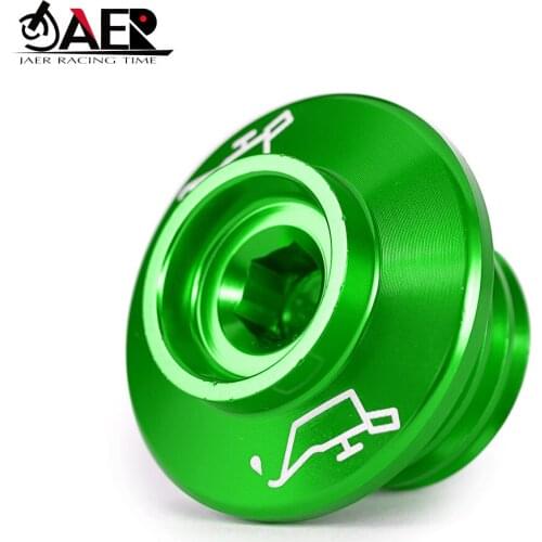 JAER CNC Engine Oil Filter Cover Oil Plug Cap for Kawasaki ER6F ER6N VERSYS 650 1000 Ninja 125 400 650 Z125 Z400 Z800 Z900 Z1000
