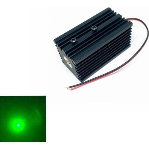 LAB Industrial 532nm 10mw 5VDC Green Laser Diode Dot Module with 62x32mm Cooling Heatsink for 12mm Laser Diode Module