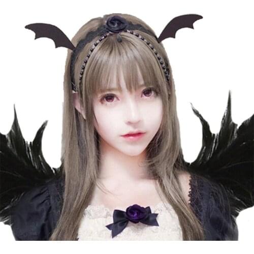 Lolita Little Devil Headband Japanese Soft Girl Bat Wings Card Two dimensions Anime Headwear