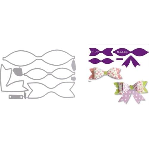 Bowkont Bow Handmade Cutting Dies Metal Stencil Template Mould for DIY Scrapbooking Album Paper Embossing Card Making