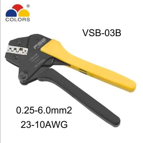 Mini crimping tools hand pliers VSB-03B Non-insulated terminal 23-10AWG 0.25-6.0mm2 VSA-02C VSA-28B VSA-06