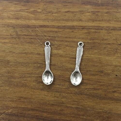 20pcs Charms Spoon cooking kitchen 23*6mm Tibetan Silver Plated Pendants Antique Jewelry Making DIY Handmade Craft