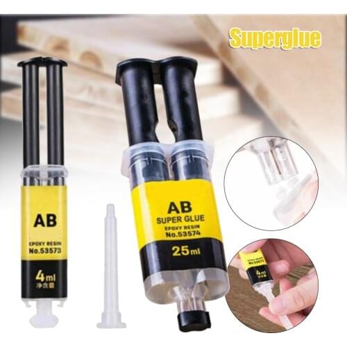 Practical 4/25ml P Epoxy Resin AB Glue Strong Adhesive Liquid Glue For Repair Metal Plastic Wood Glass Ceramics Quick-drying